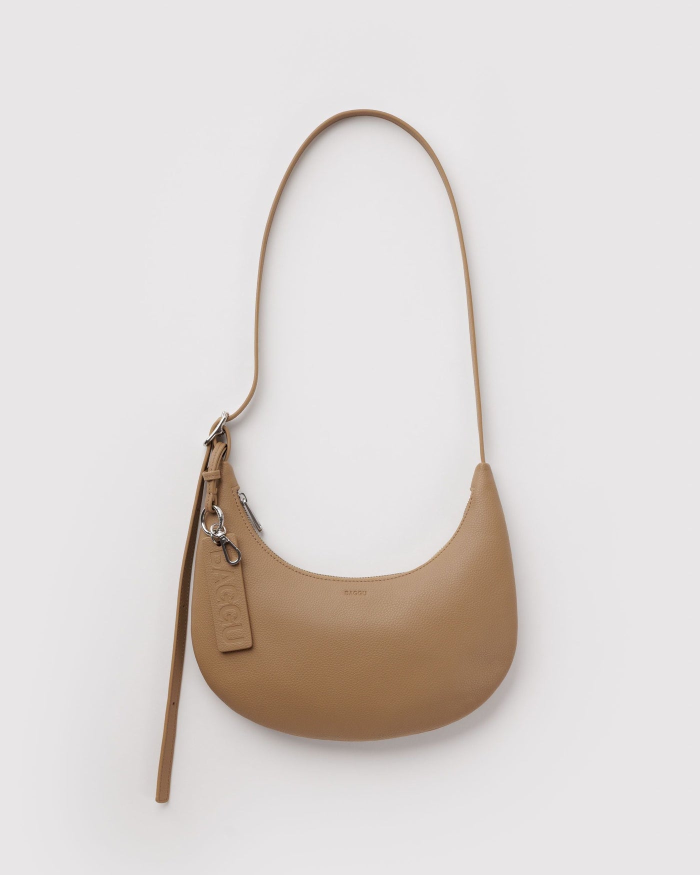 Small Recycled Leather Flat Crescent Q1