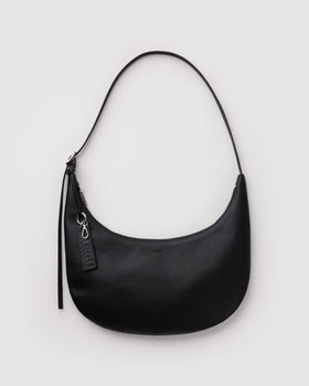Medium Recycled Leather Flat Crescent T3