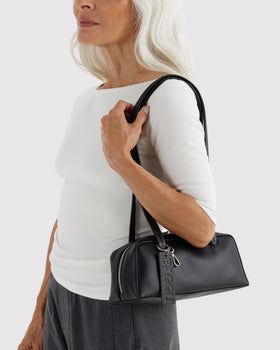 Small Recycled Leather Bowler Bag H6