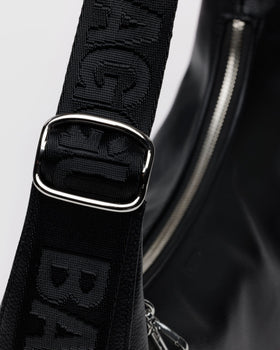 Medium Recycled Leather Crescent Bag Q9