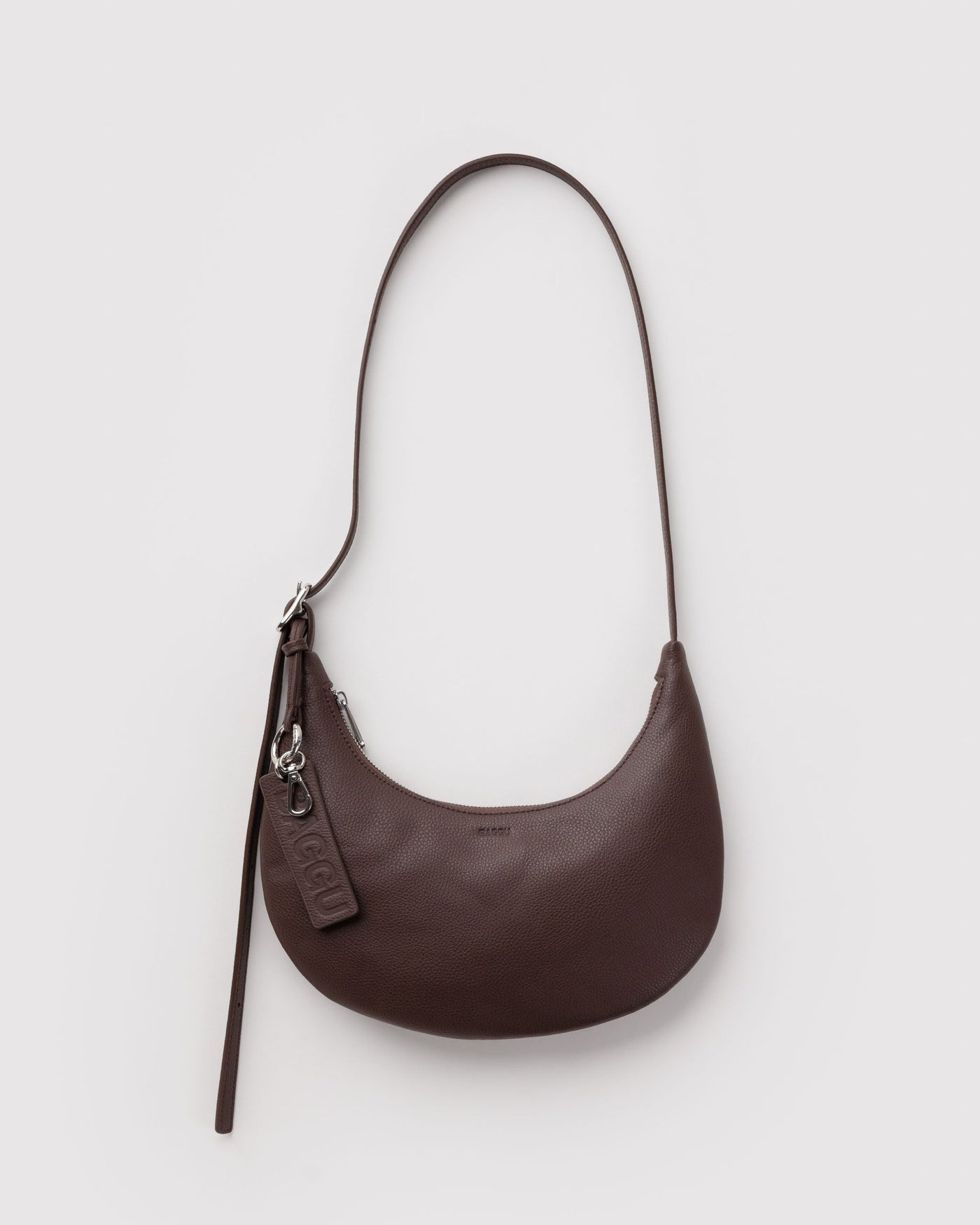 Small Recycled Leather Flat Crescent Q1