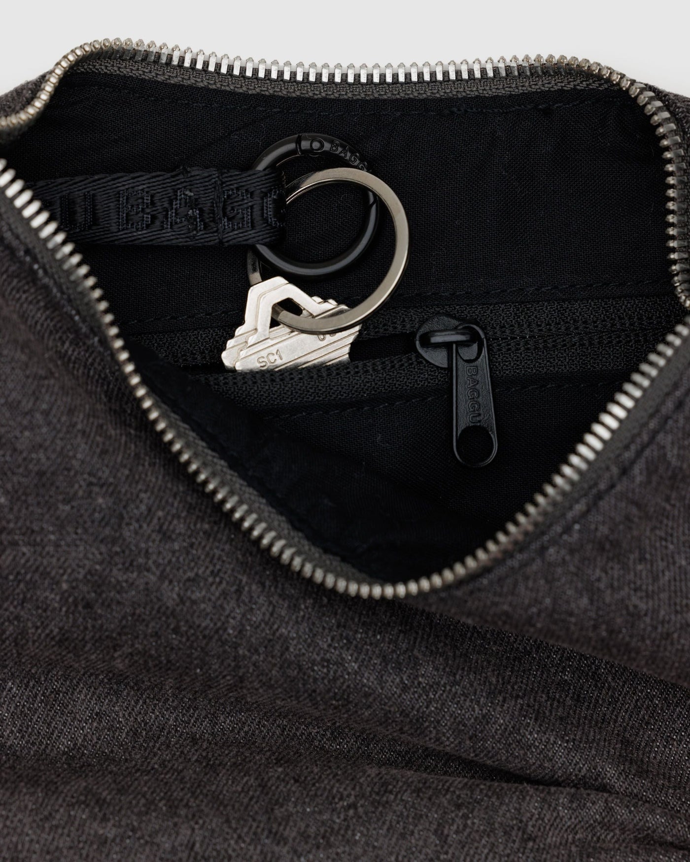 Small Denim Crescent Bag F2