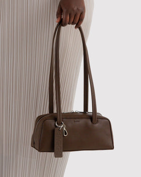 Small Recycled Leather Bowler Bag H6