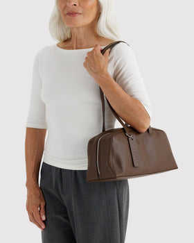 Recycled Leather Bowler Bag D6