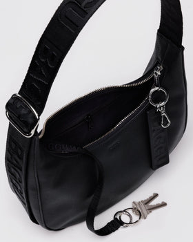Small Recycled Leather Crescent Bag K2
