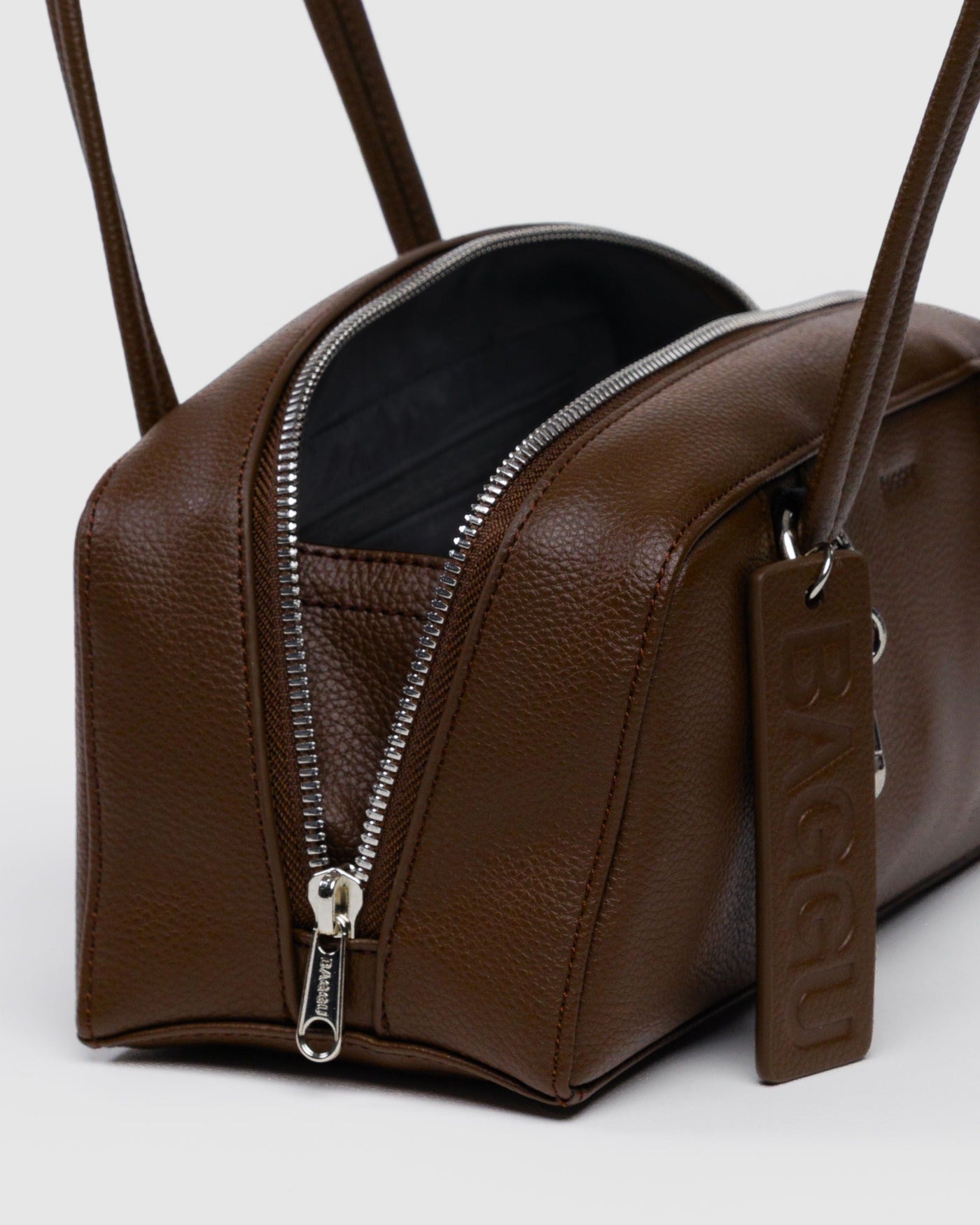 Small Recycled Leather Bowler Bag H6