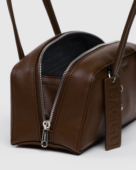 Small Recycled Leather Bowler Bag H6