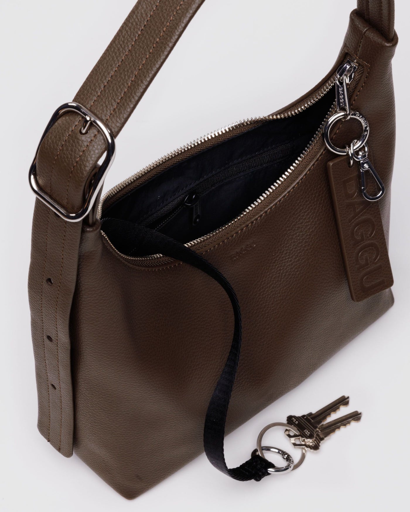 Mini Recycled Leather Shoulder Bag A5