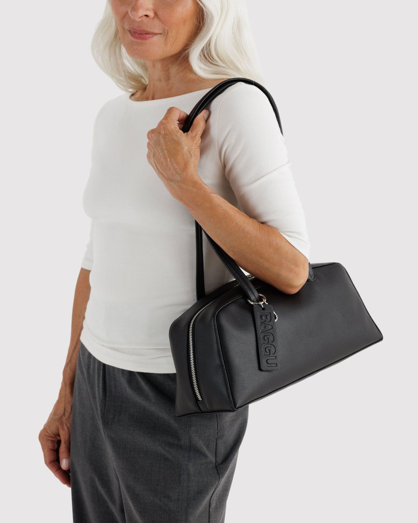 Recycled Leather Bowler Bag D6