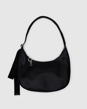 Medium Recycled Leather Crescent Bag Q9